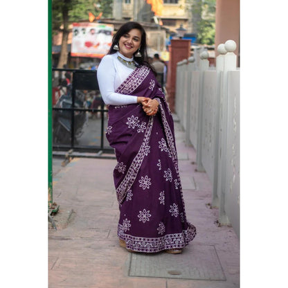 Harita Khadi Maroon Aeroplane Saree