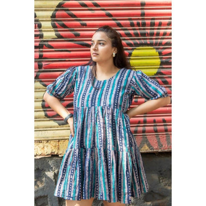 Tvisa Khadi Dot And Lining Tunic