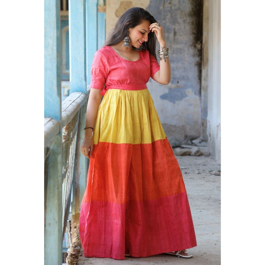 Abha Khadi 3 Shade Gown