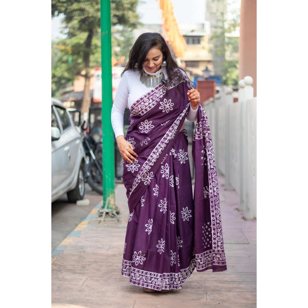 Harita Khadi Maroon Aeroplane Saree