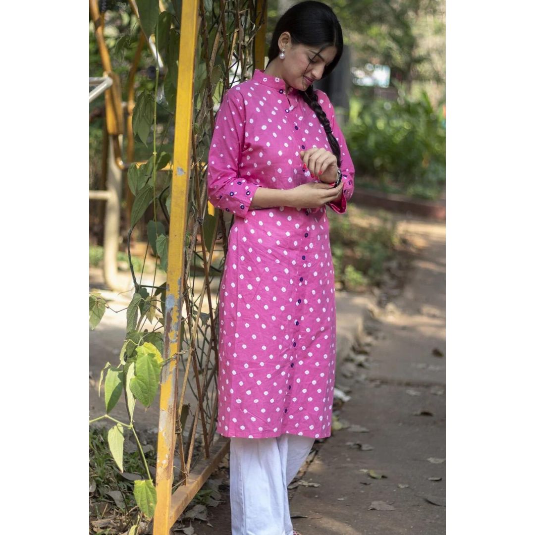 Sitara Khadi Bandhani Kurti