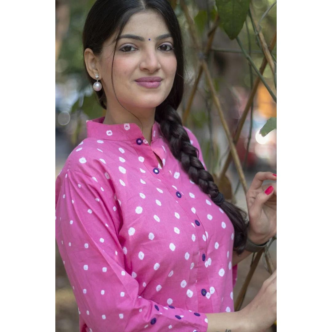 Sitara Khadi Bandhani Kurti