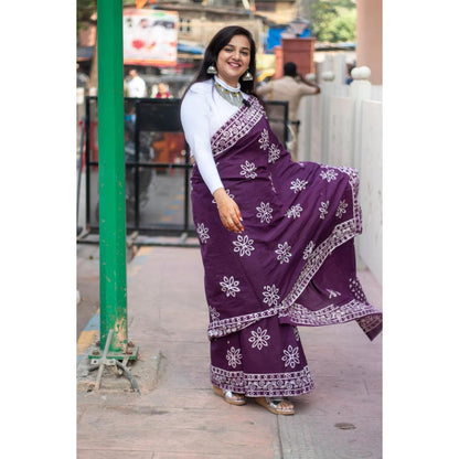 Harita Khadi Maroon Aeroplane Saree